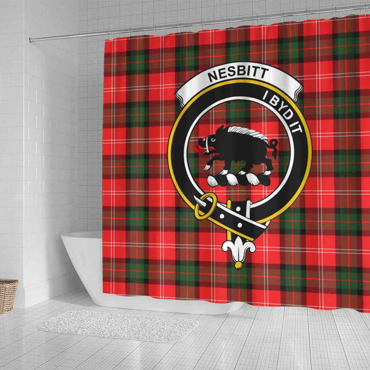 Nesbitt Tartan Crest Shower Curtain