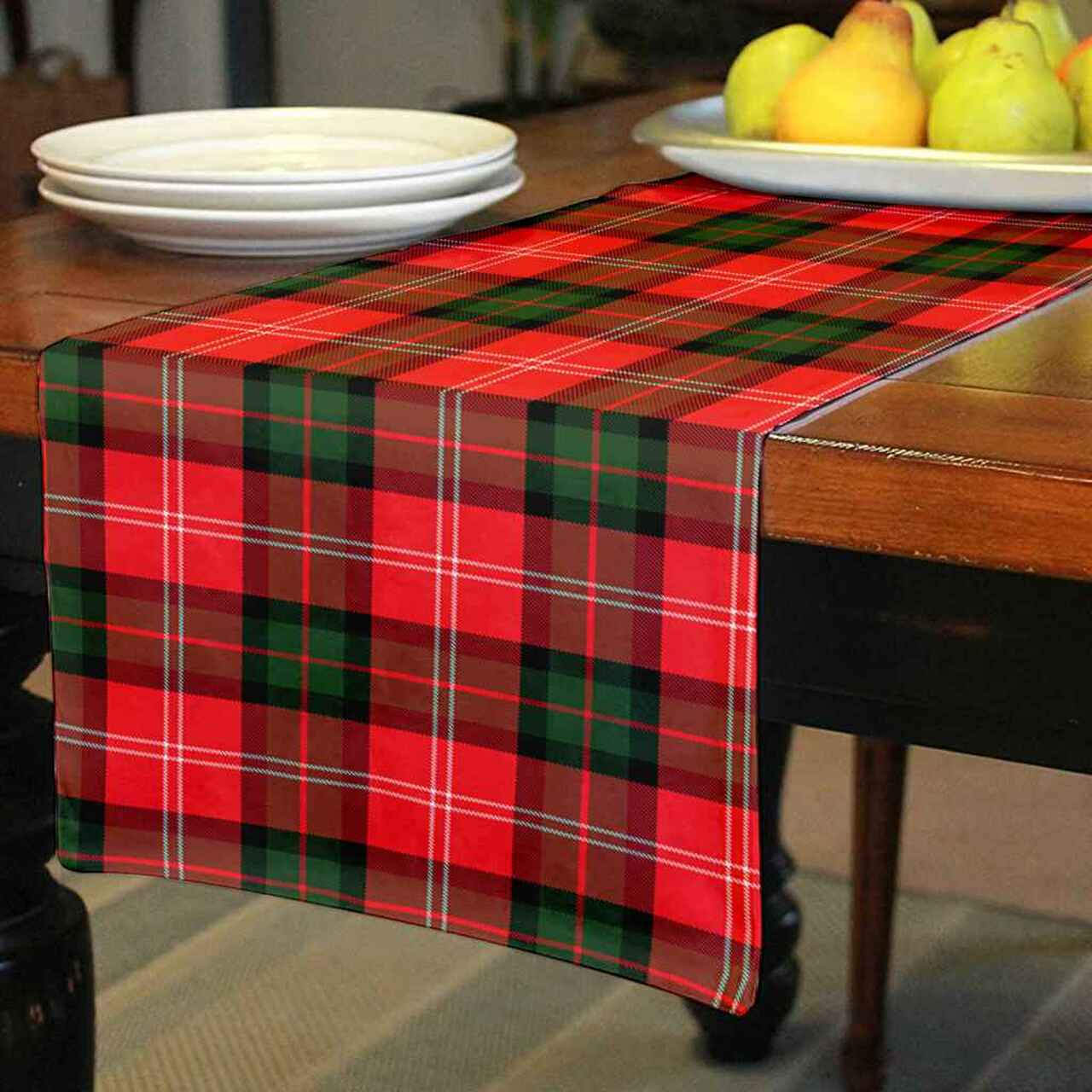 Nesbitt Modern Tartan Table Runner - Cotton table runner