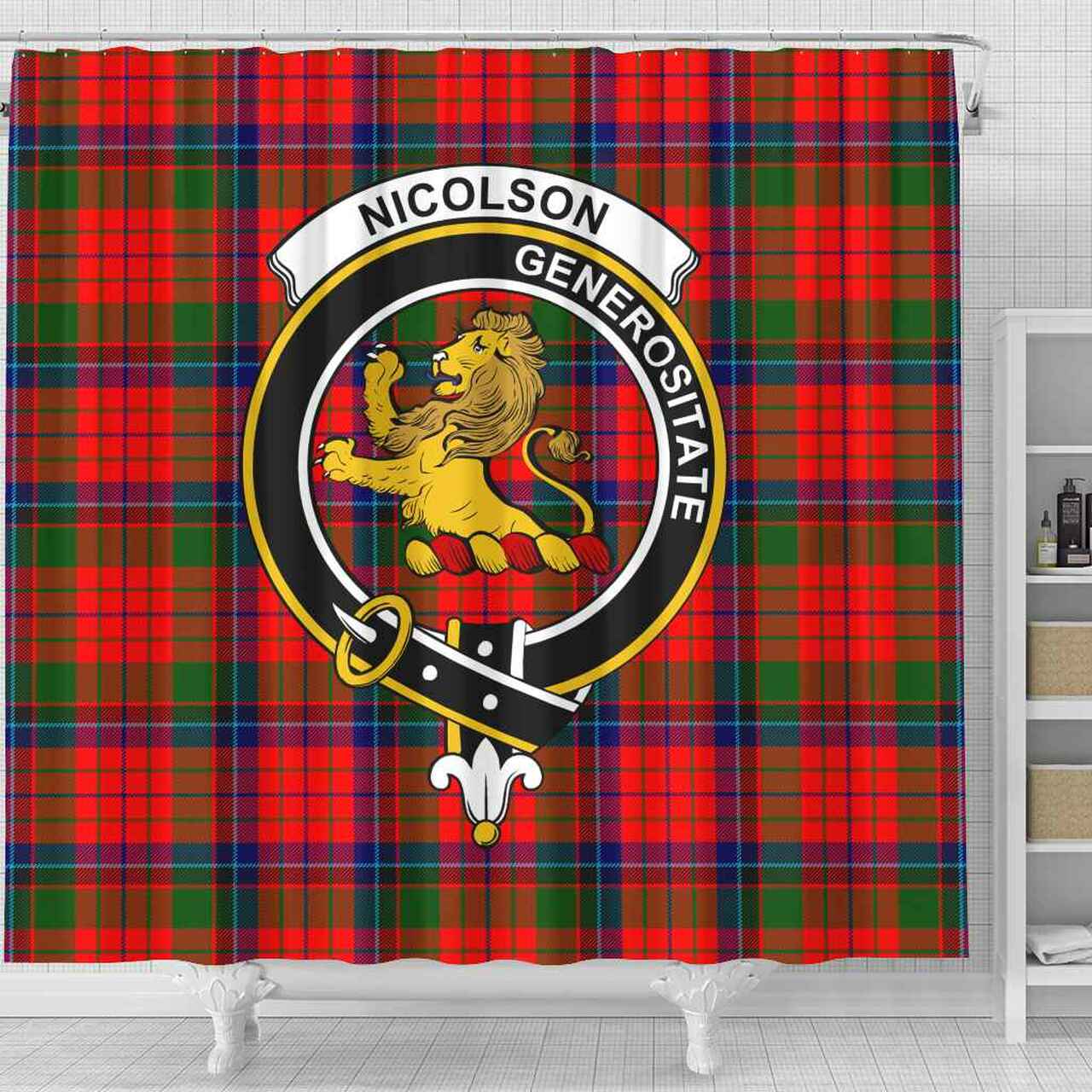 Nicolson Tartan Crest Shower Curtain