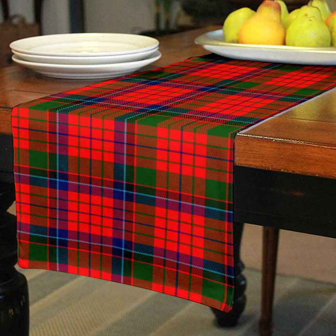 Nicolson Modern Tartan Table Runner - Cotton table runner