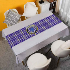 Ochterlony Tartan Crest Table Runner - Cotton table runner