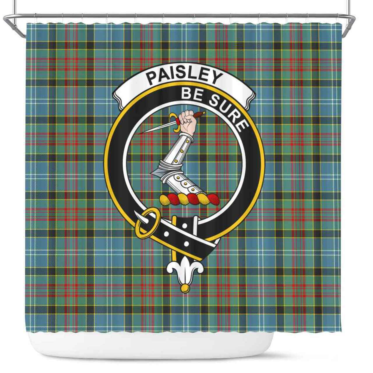 Paisley Tartan Crest Shower Curtain