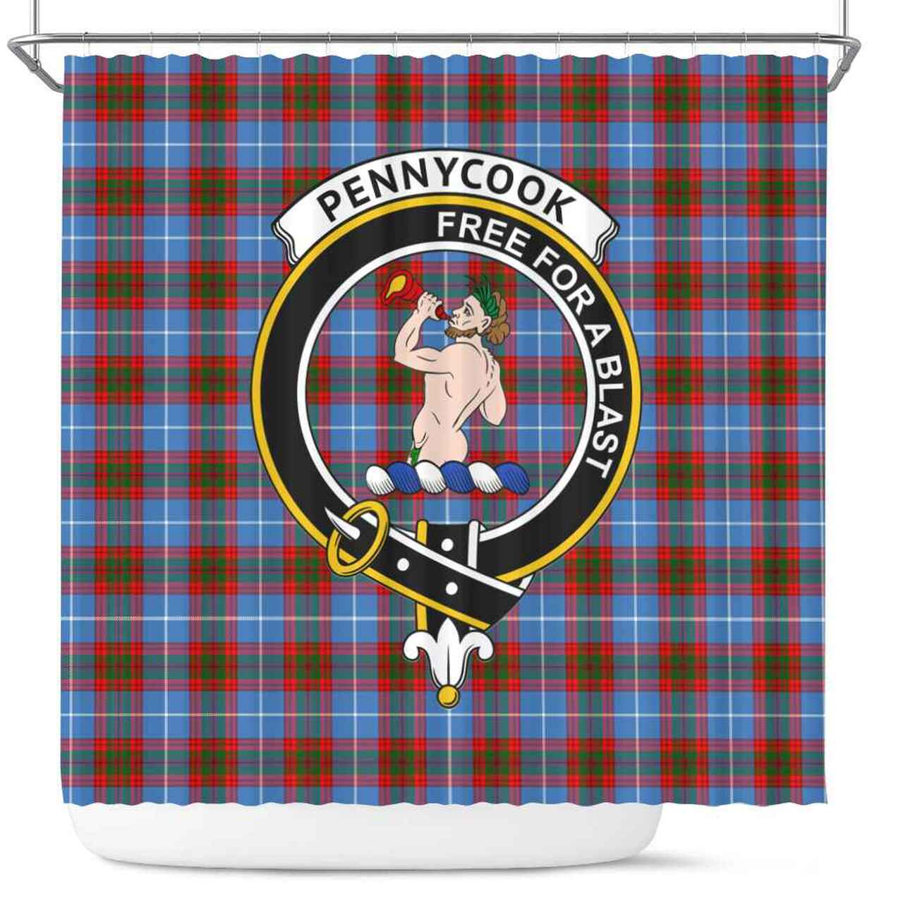 Pennycook Tartan Crest Shower Curtain