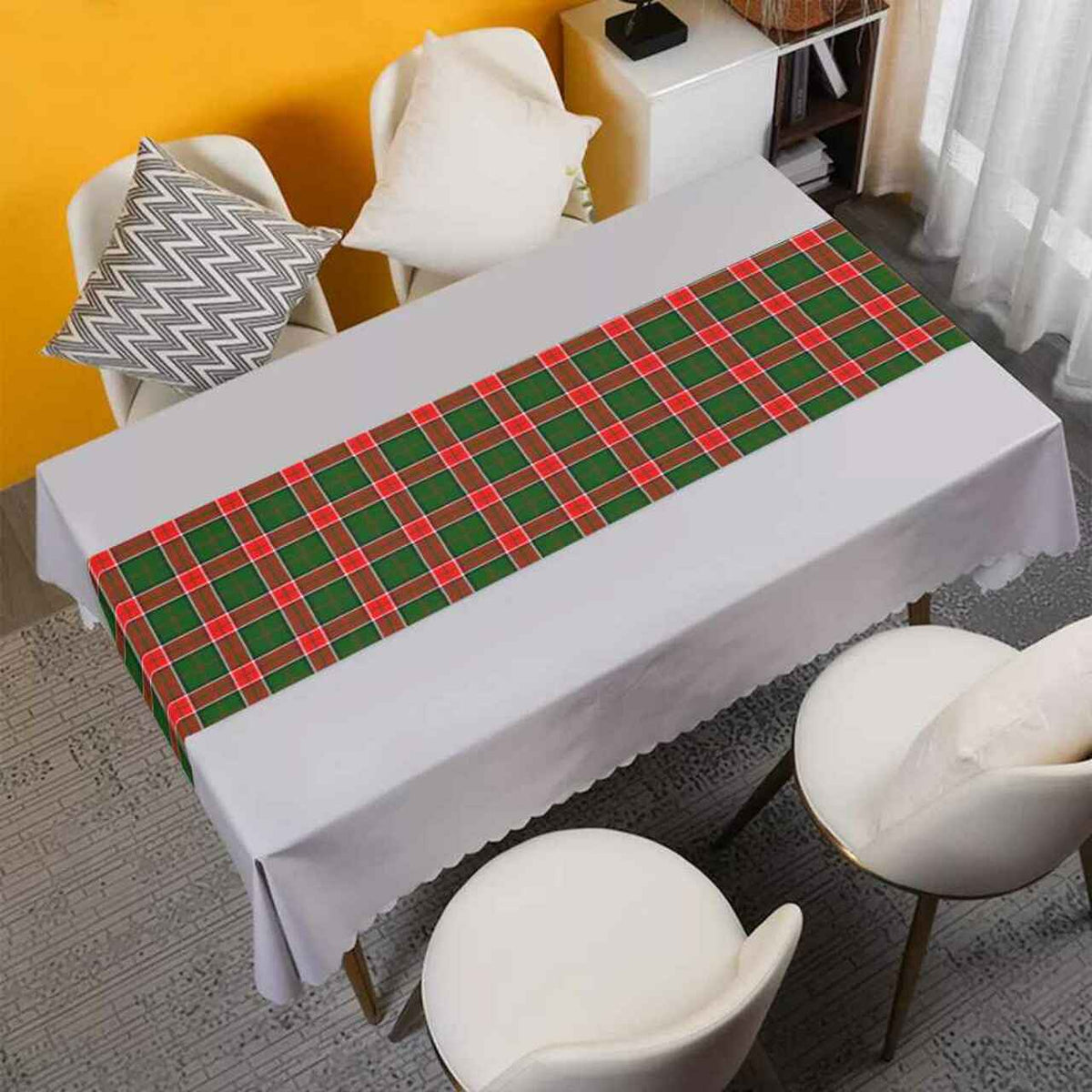 Pollock Modern Tartan Table Runner - Cotton table runner