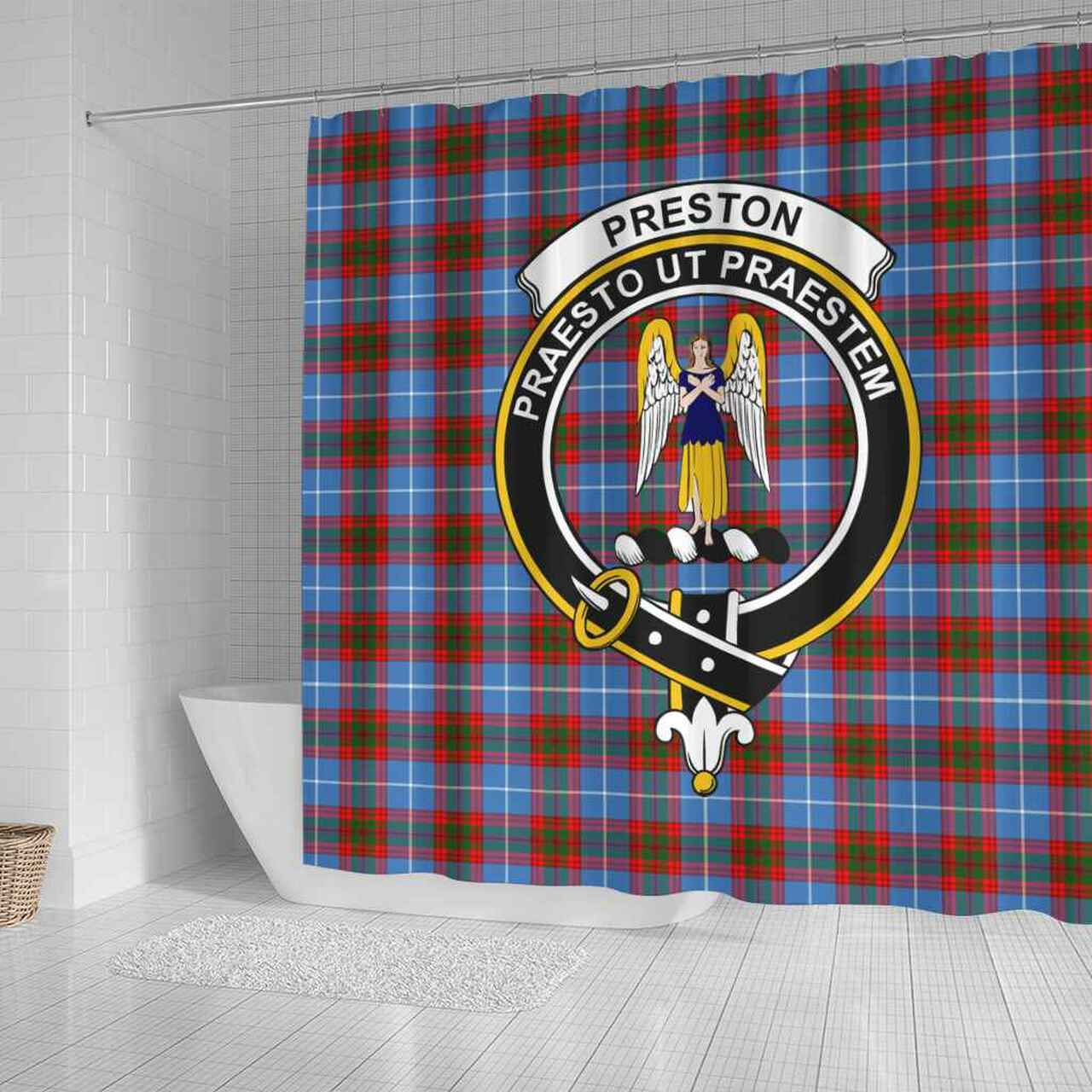 Preston Tartan Crest Shower Curtain