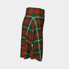 Prince of Wales Tartan Flared Skirt