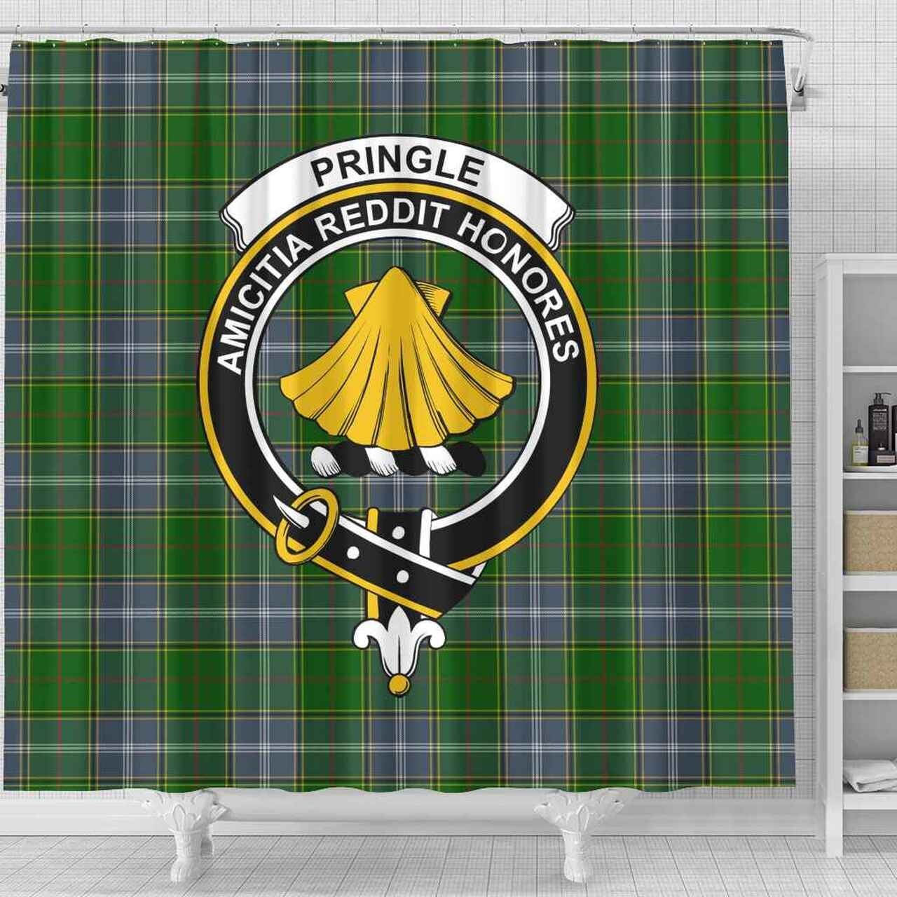 Pringle Tartan Crest Shower Curtain