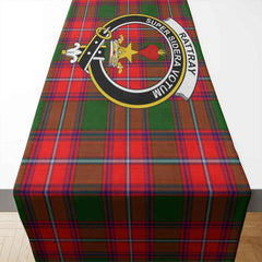 Rattray Tartan Crest Table Runner - Cotton table runner