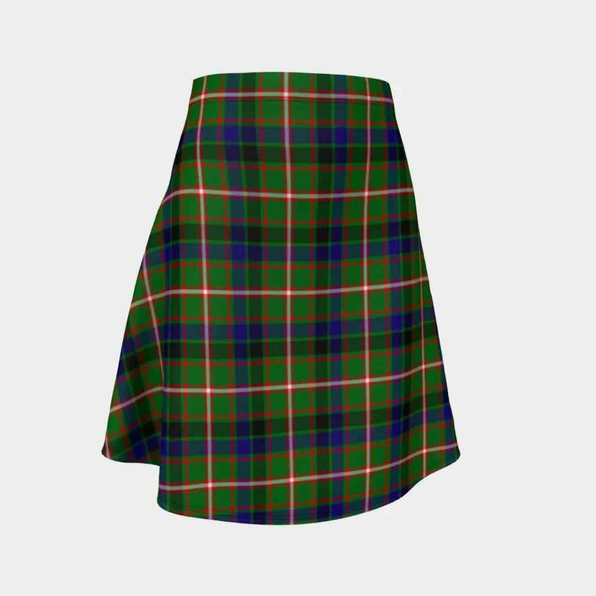 Reid Green Tartan Flared Skirt