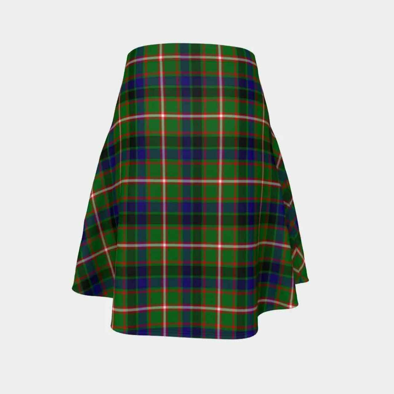 Reid Green Tartan Flared Skirt