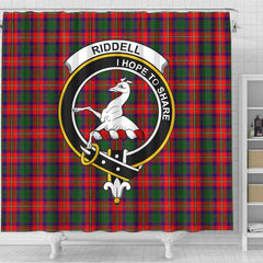 Riddell Tartan Crest Shower Curtain