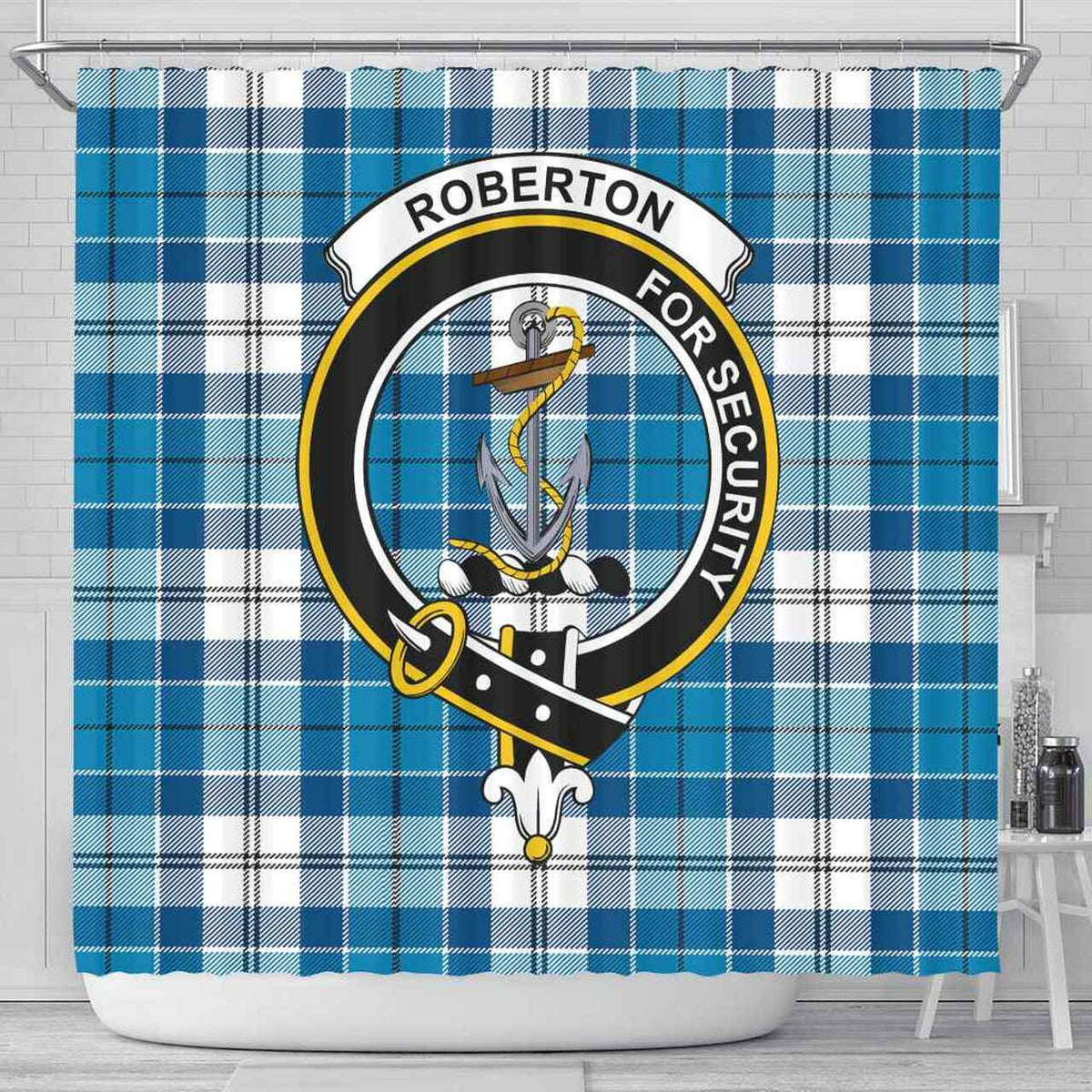 Roberton Tartan Crest Shower Curtain