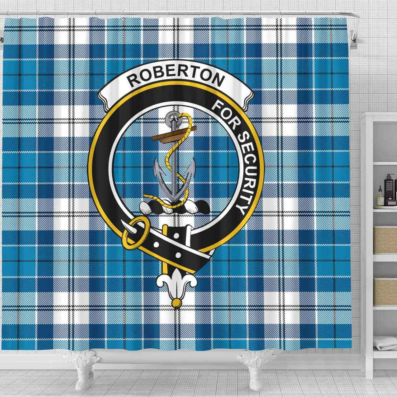 Roberton Tartan Crest Shower Curtain