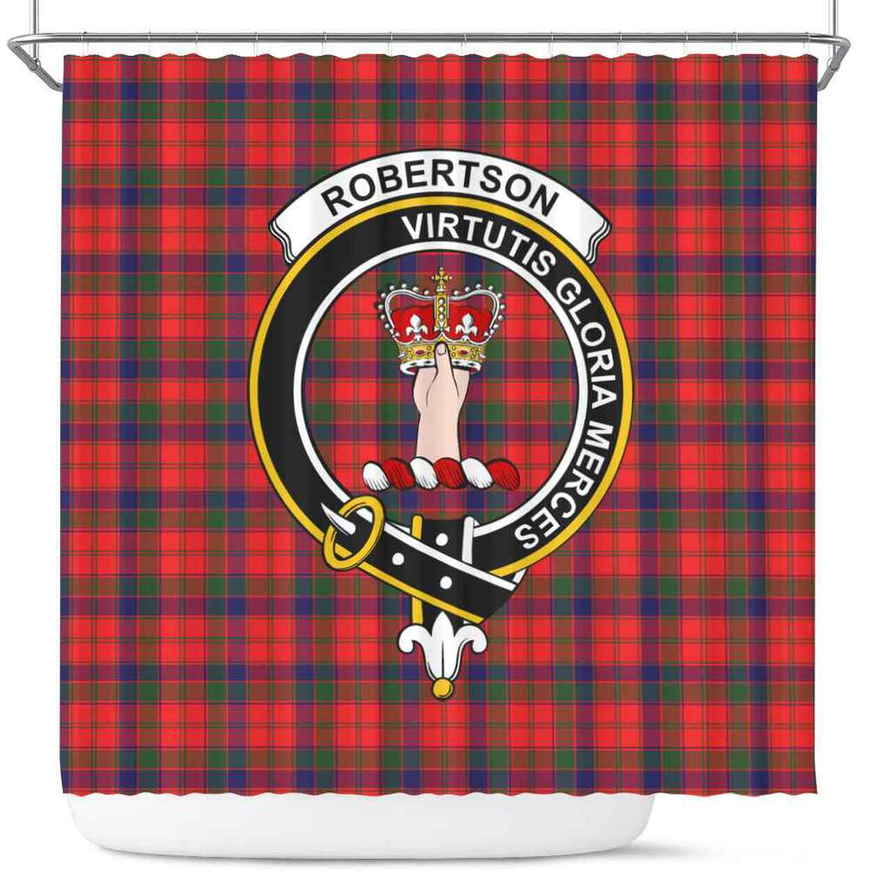 Robertson Tartan Crest Shower Curtain