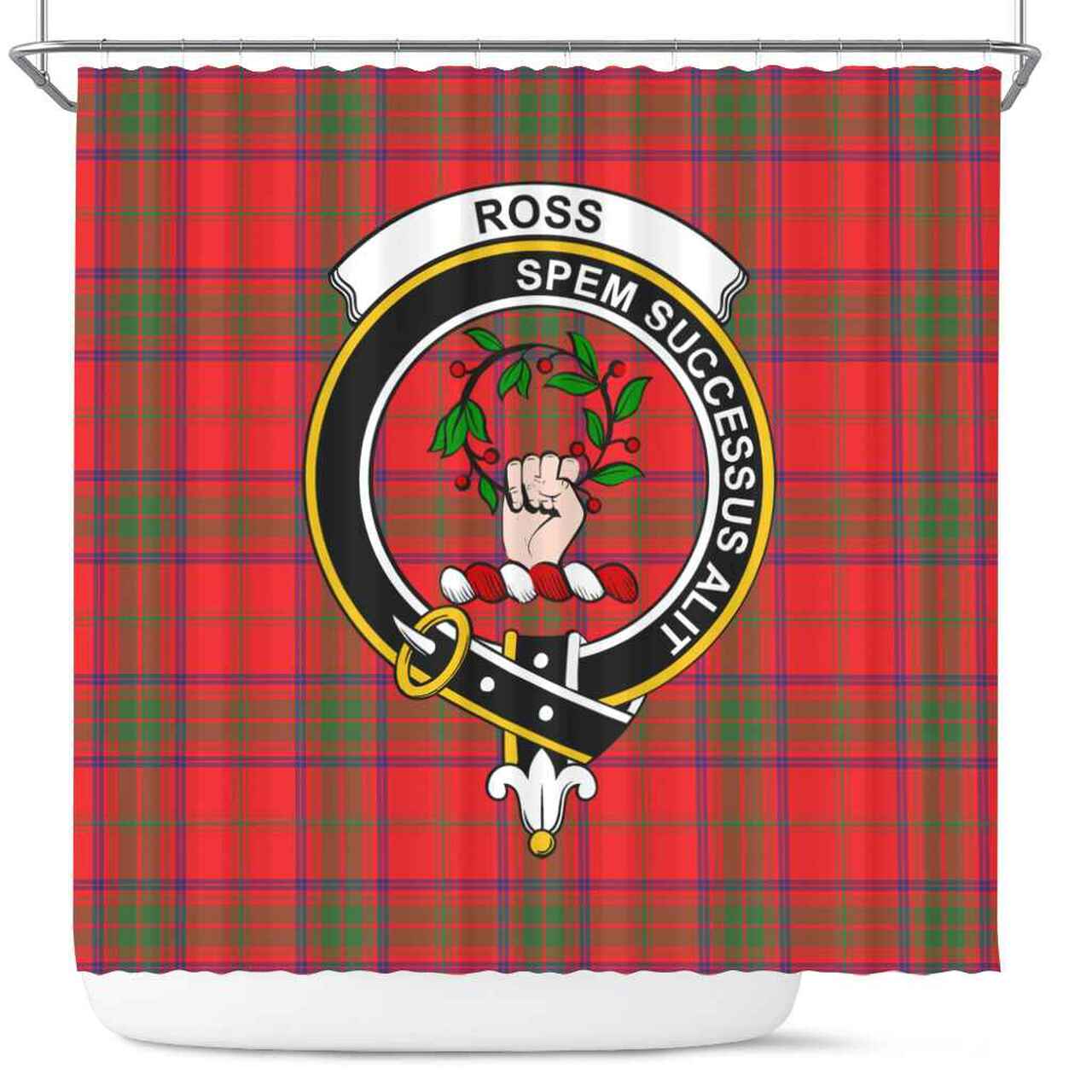 Ross Tartan Crest Shower Curtain