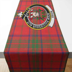 Ross Tartan Crest Table Runner - Cotton table runner