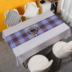 Rutherford Tartan Crest Table Runner - Cotton table runner