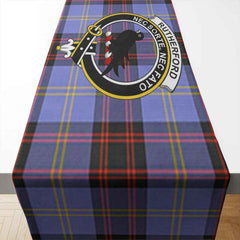 Rutherford Tartan Crest Table Runner - Cotton table runner