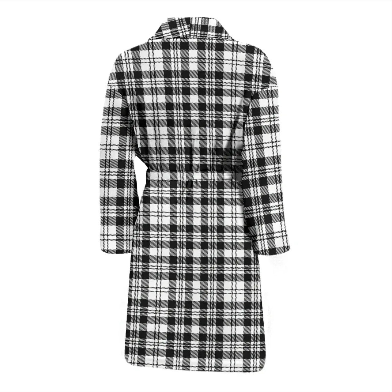 Scott Black & White Modern Tartan Bathrobe