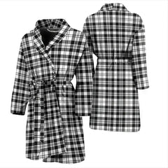 Scott Black & White Modern Tartan Bathrobe