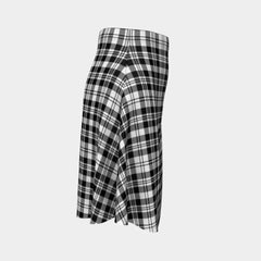 Scott Black & White Modern Tartan Flared Skirt