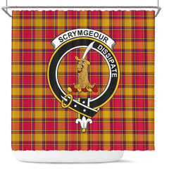 Scrymgeour Tartan Crest Shower Curtain