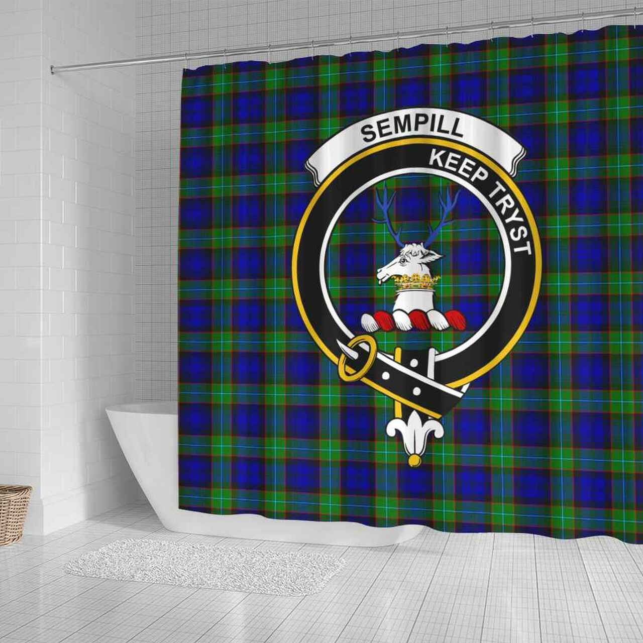 Sempill Tartan Crest Shower Curtain