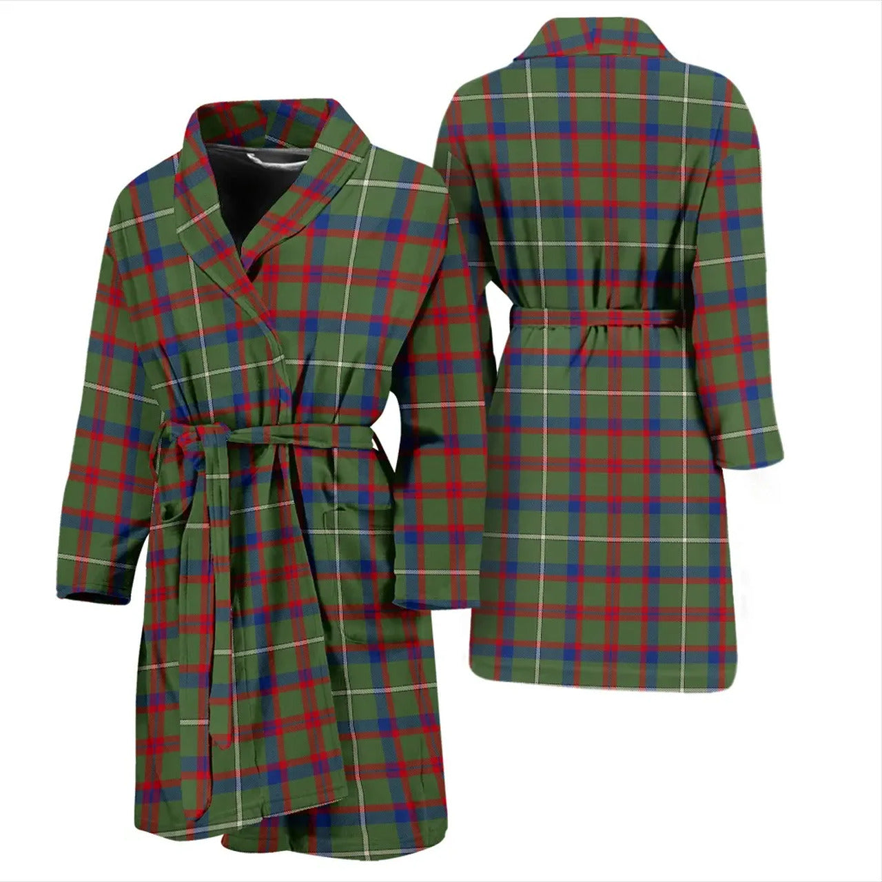 Shaw Green Modern Tartan Bathrobe