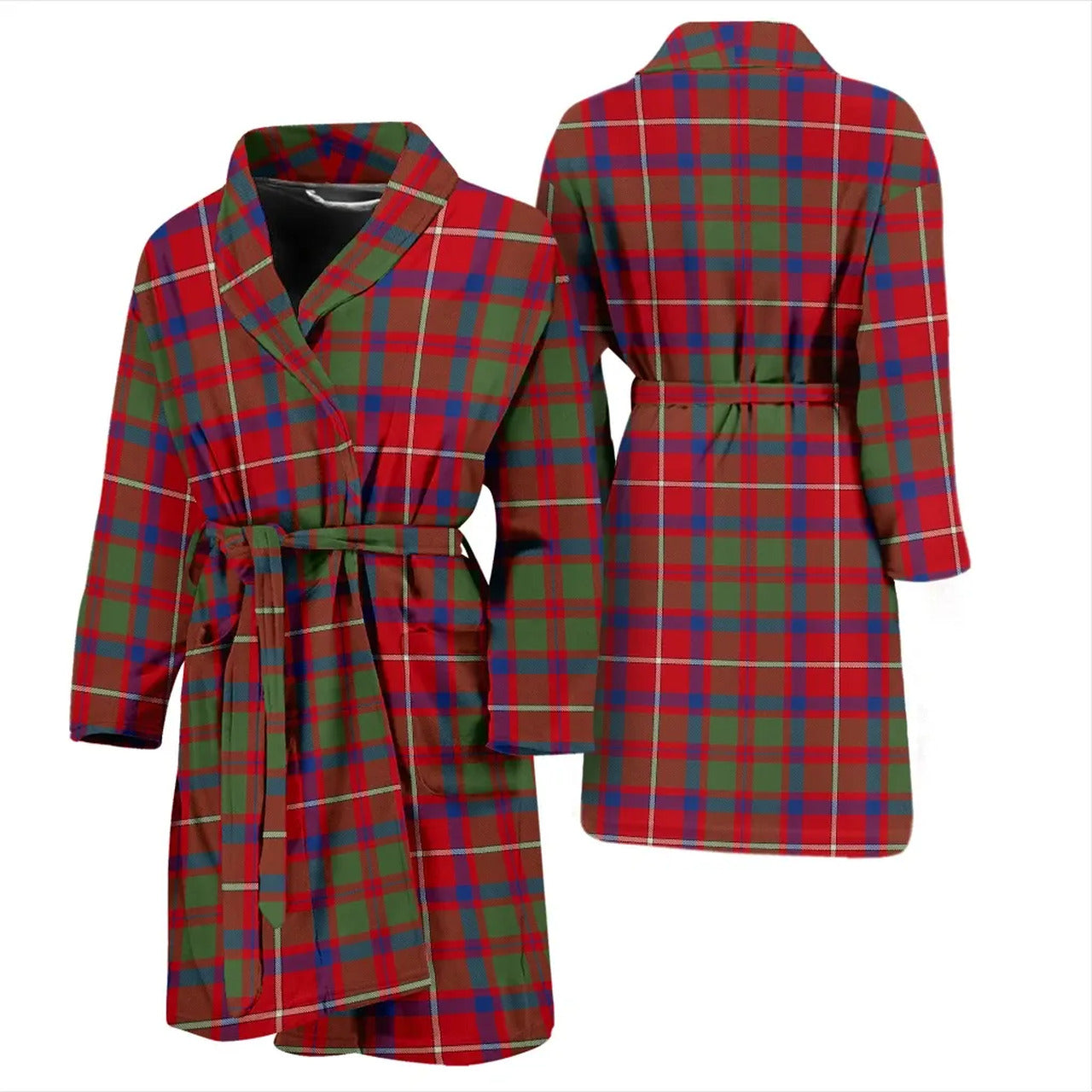 Shaw Red Modern Tartan Bathrobe