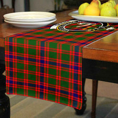 Skene Tartan Crest Table Runner - Cotton table runner