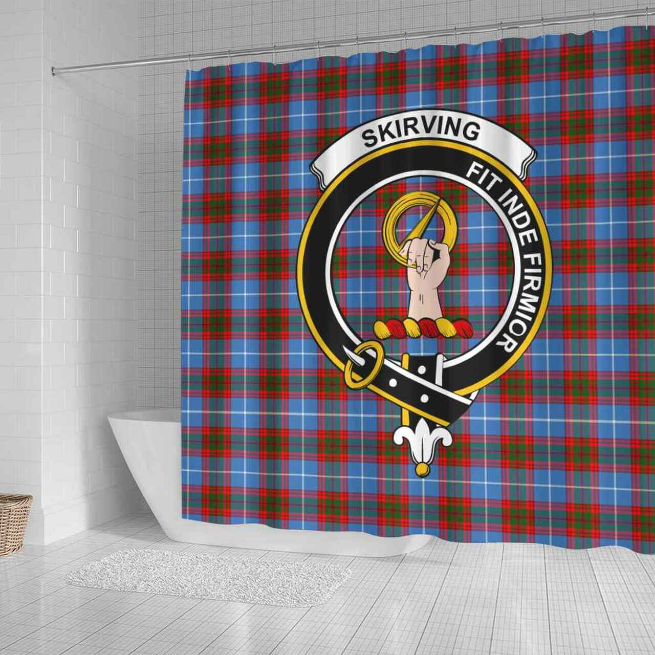 Skirving Tartan Crest Shower Curtain