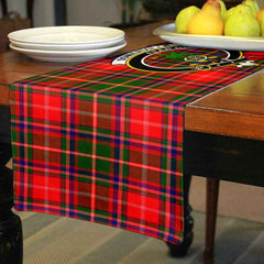 Somerville Tartan Crest Table Runner - Cotton table runner