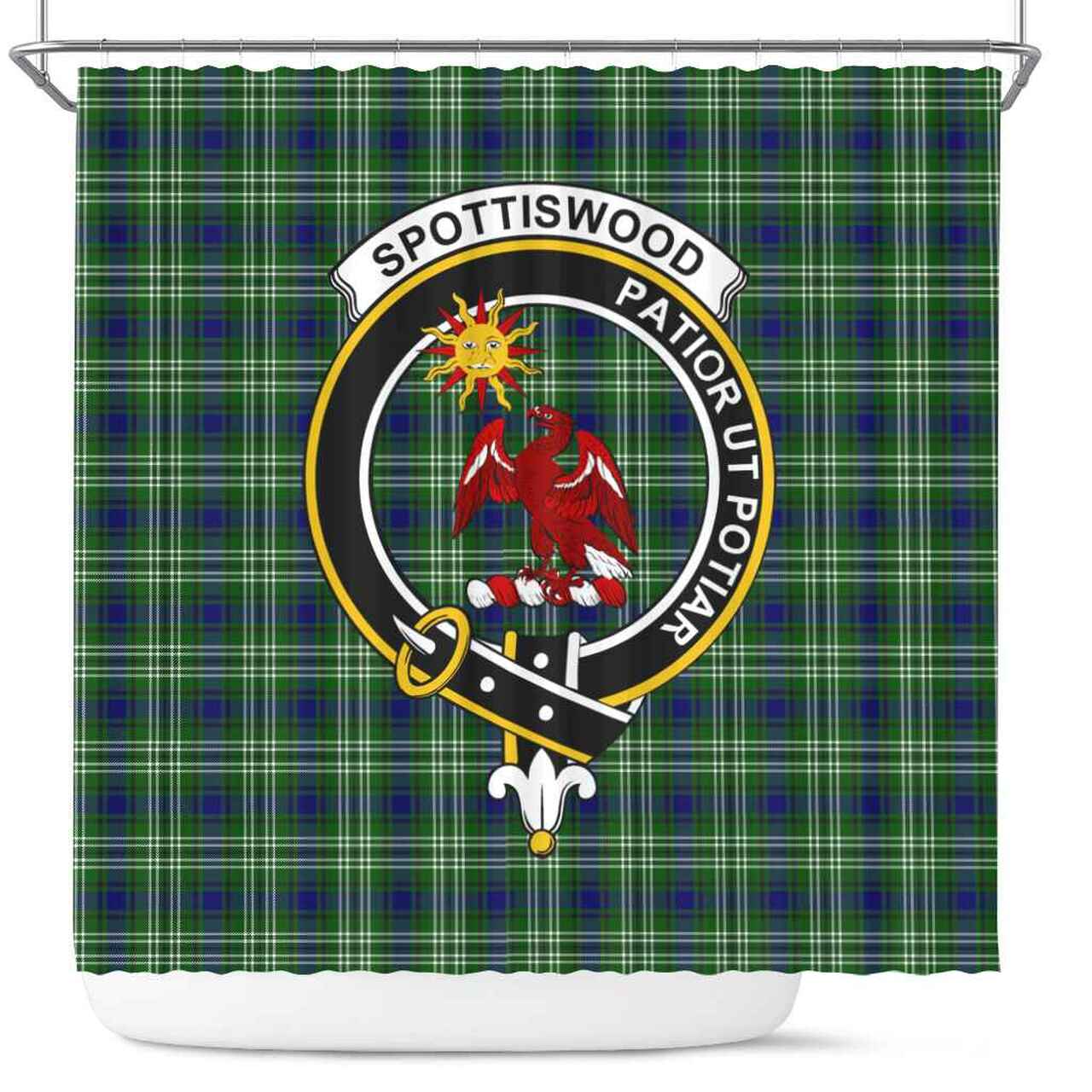 Spottiswood Tartan Crest Shower Curtain