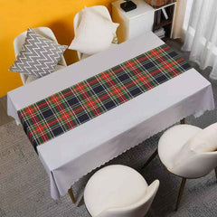 Stewart Black Tartan Table Runner - Cotton table runner