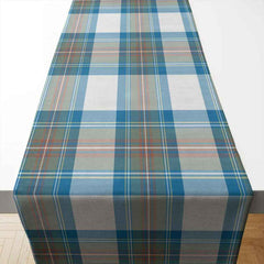 Stewart Muted Blue Tartan Table Runner - Cotton table runner