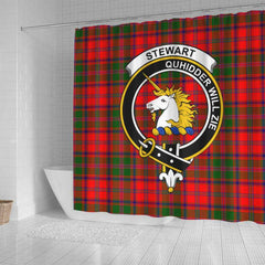 Stewart (of Appin) Tartan Crest Shower Curtain