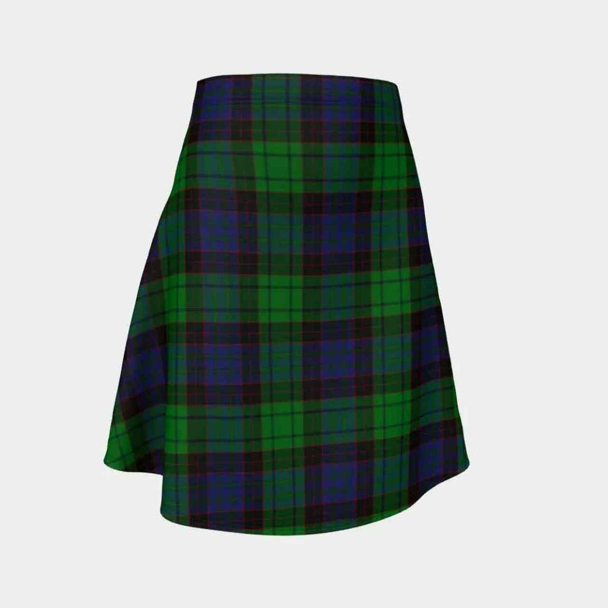 Stewart Old Modern Tartan Flared Skirt