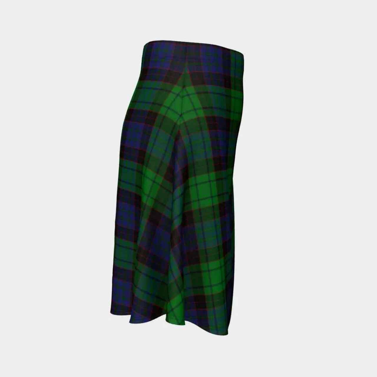 Stewart Old Modern Tartan Flared Skirt