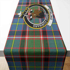 Stirling (of Keir) Tartan Crest Table Runner - Cotton table runner