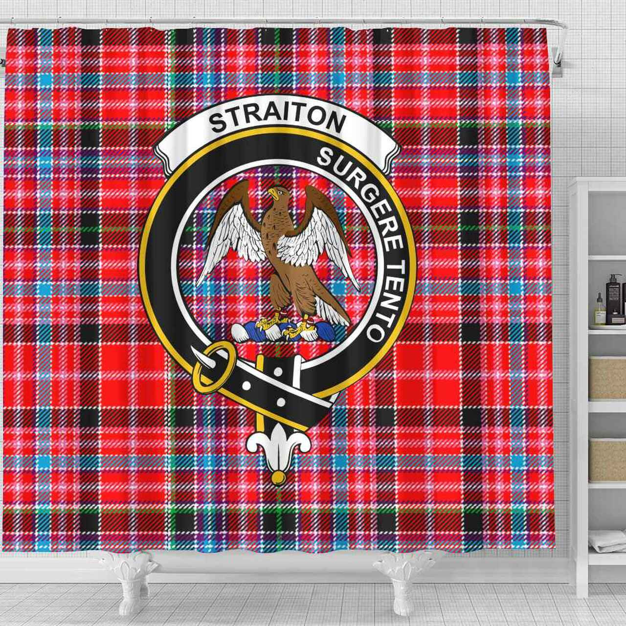 Straiton Tartan Crest Shower Curtain