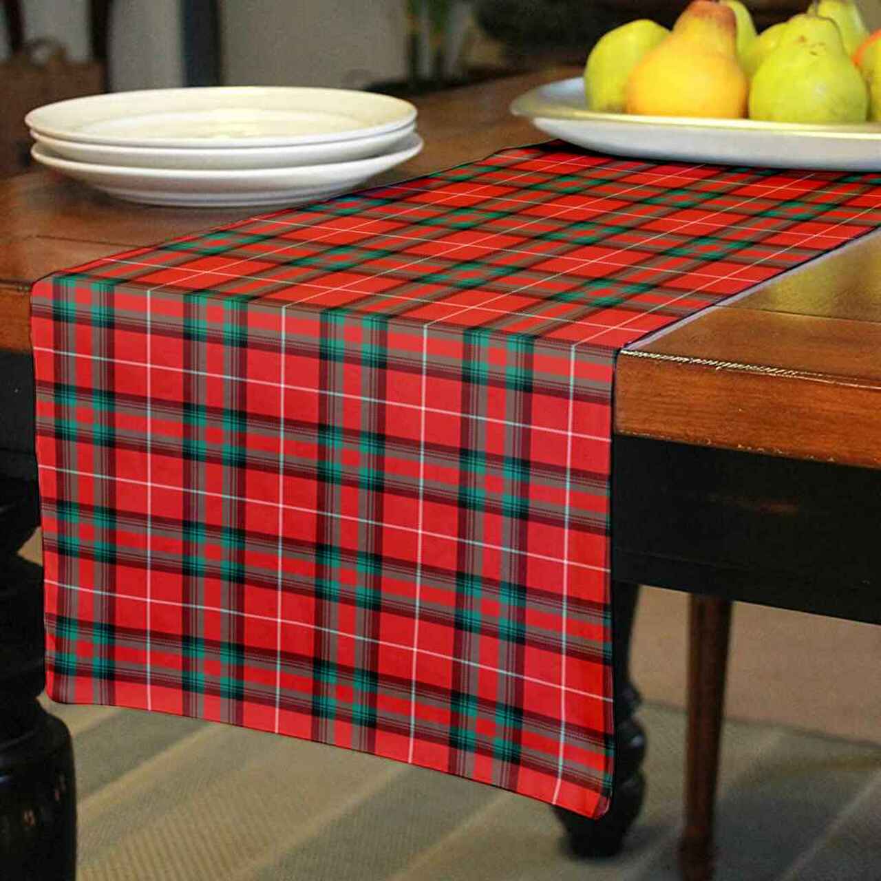 Stuart of Bute Tartan Table Runner - Cotton table runner