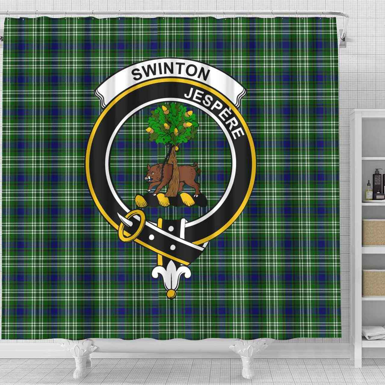 Swinton Tartan Crest Shower Curtain