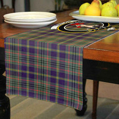 Taylor Tartan Crest Table Runner - Cotton table runner