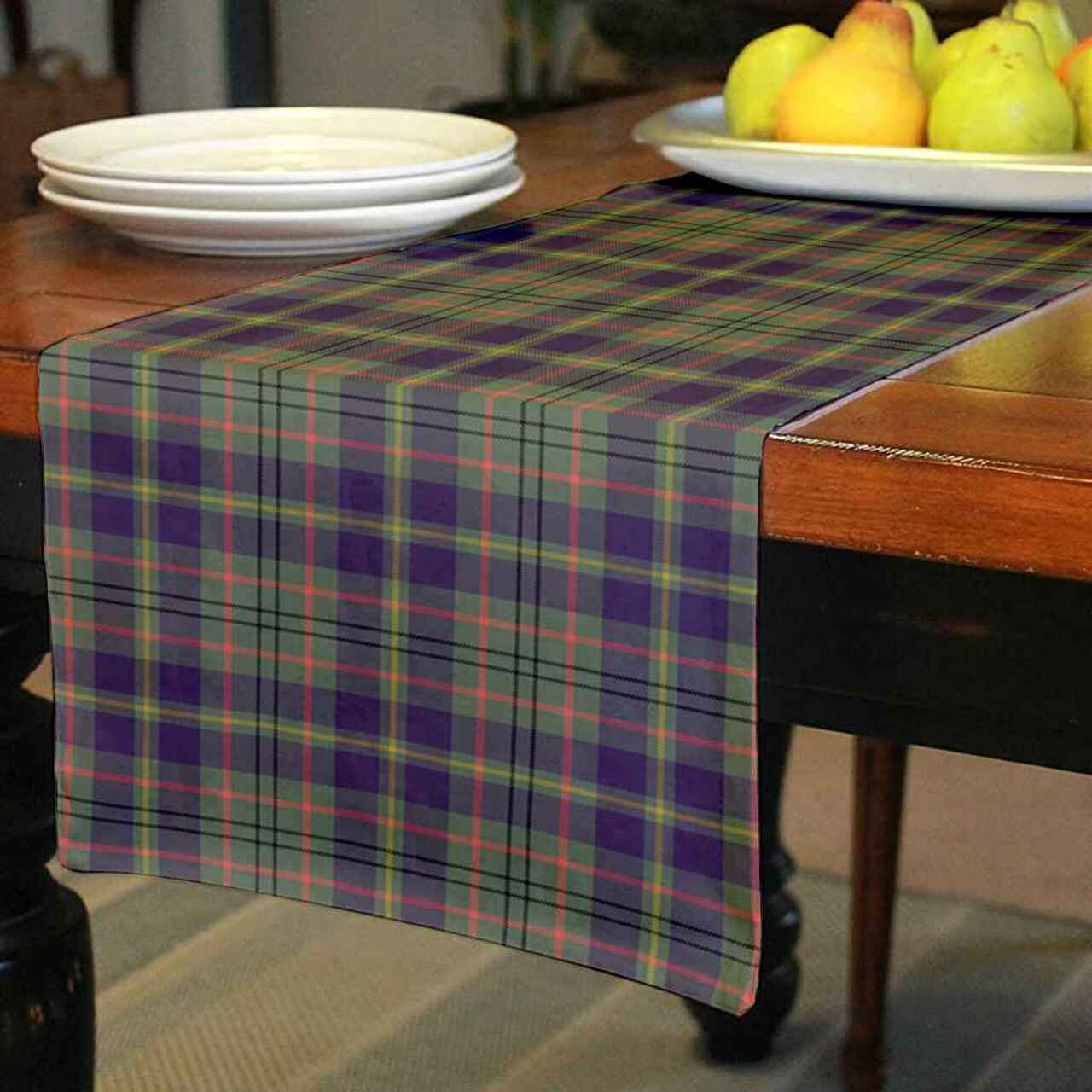 Taylor Weathered Tartan Table Runner - Cotton table runner