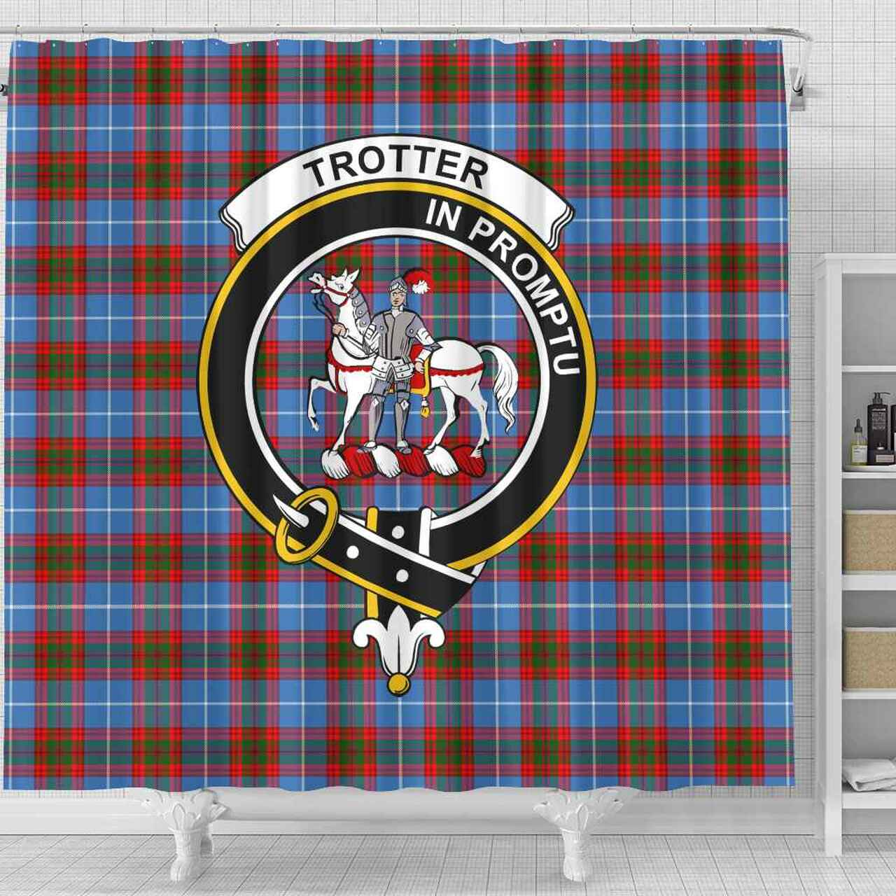 Trotter Tartan Crest Shower Curtain