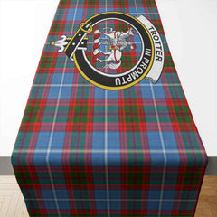 Trotter Tartan Crest Table Runner - Cotton table runner