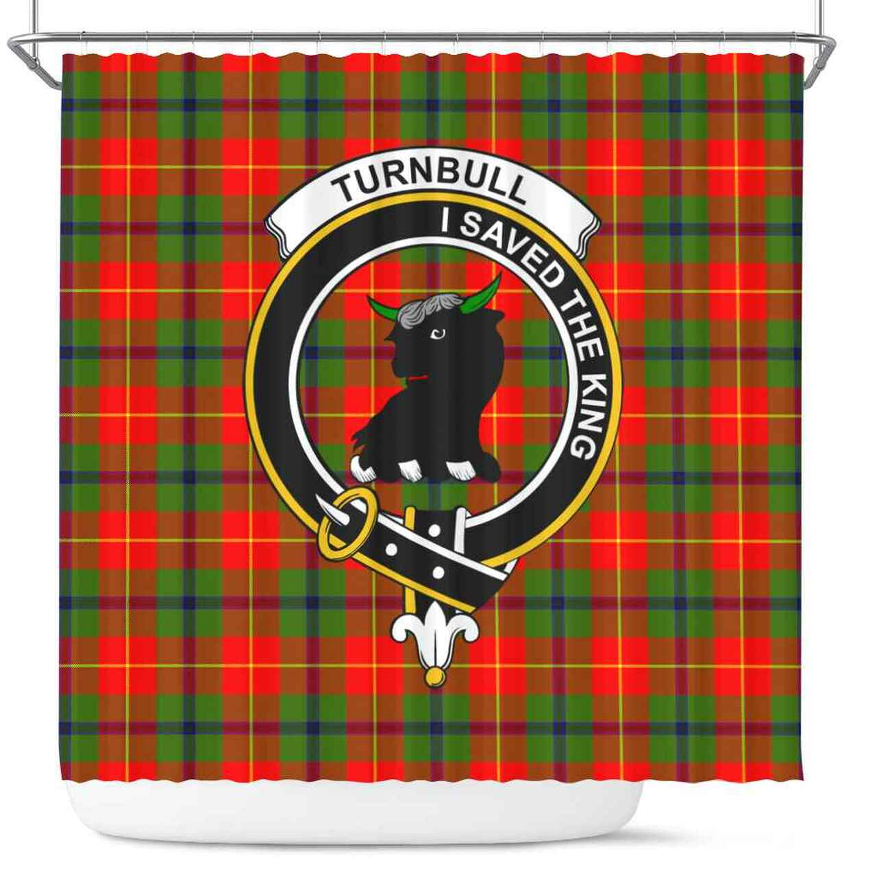 Turnbull Tartan Crest Shower Curtain