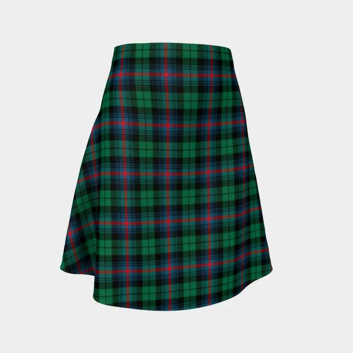 Urquhart Broad Red Ancient Tartan Flared Skirt