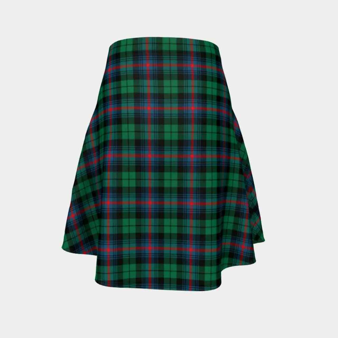 Urquhart Broad Red Ancient Tartan Flared Skirt