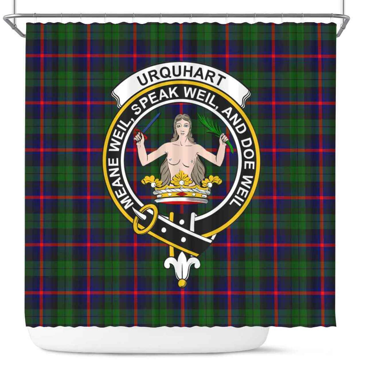 Urquhart Tartan Crest Shower Curtain